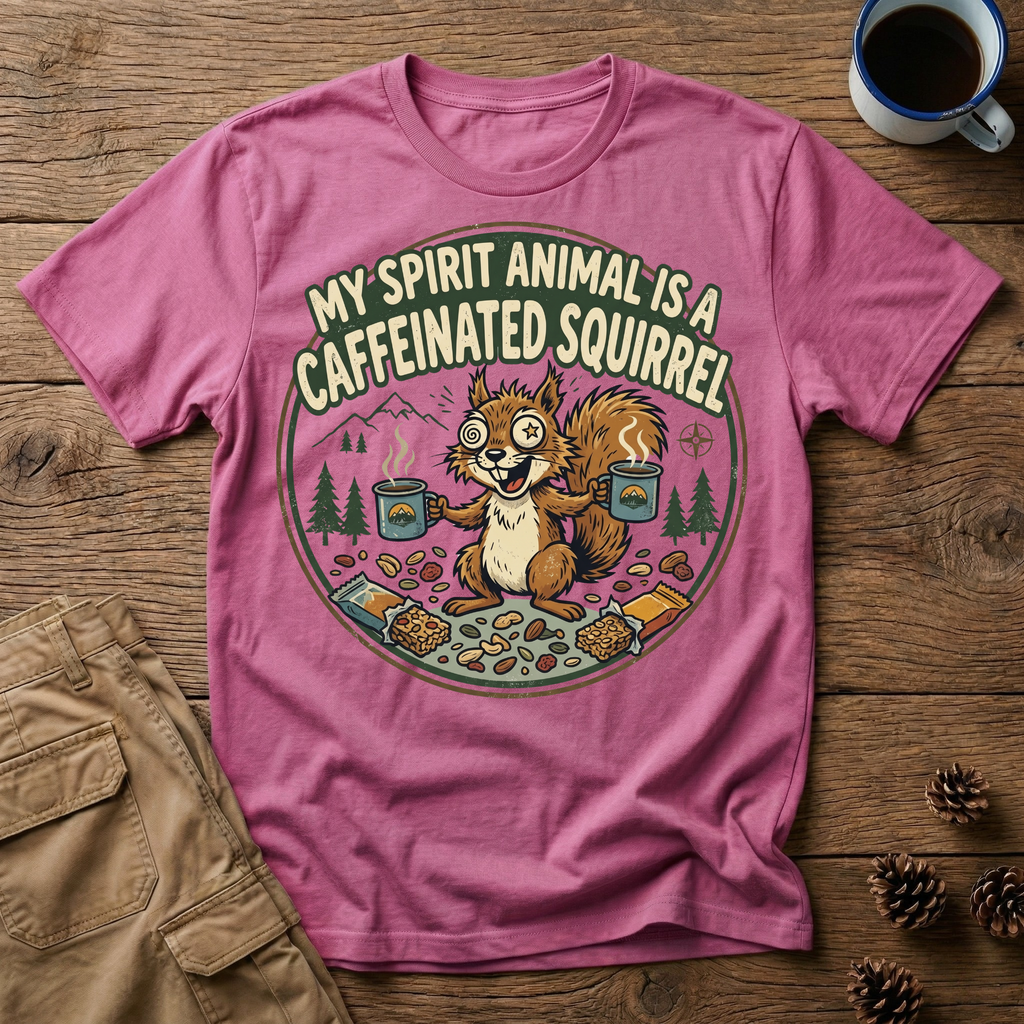 Caffeinated Squirrel - T-Shirt