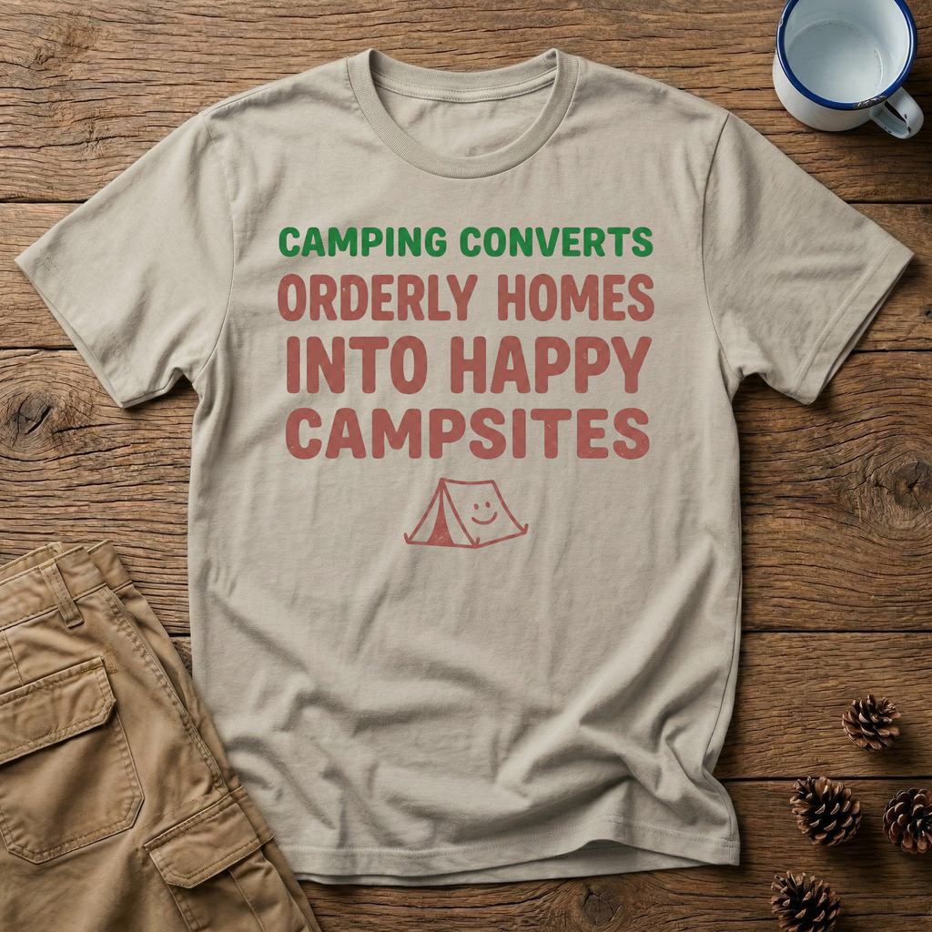 Camping Converts Orderly Homes T-Shirt