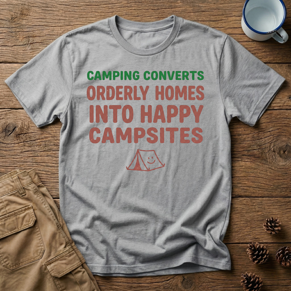 Camping Converts Orderly Homes T-Shirt