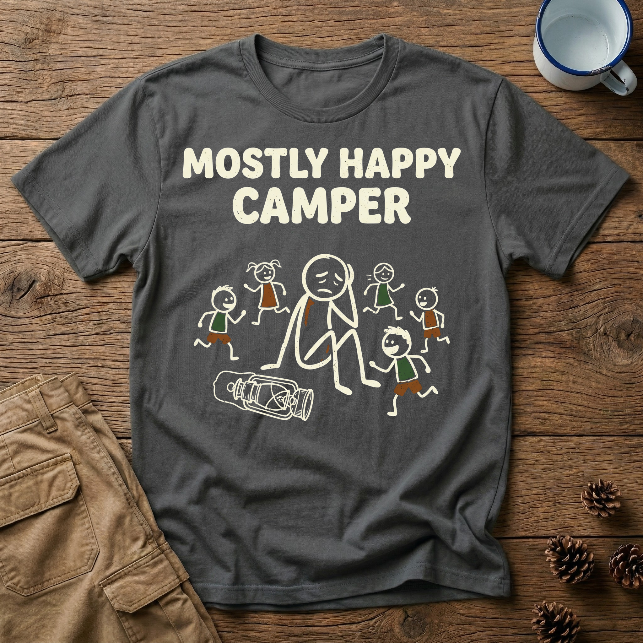 Mostly Happy Camper - T-Shirt