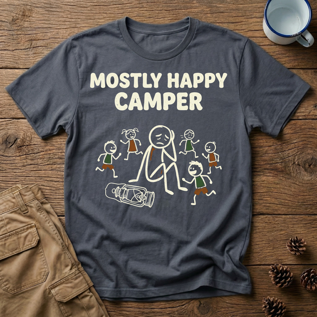 Mostly Happy Camper - T-Shirt