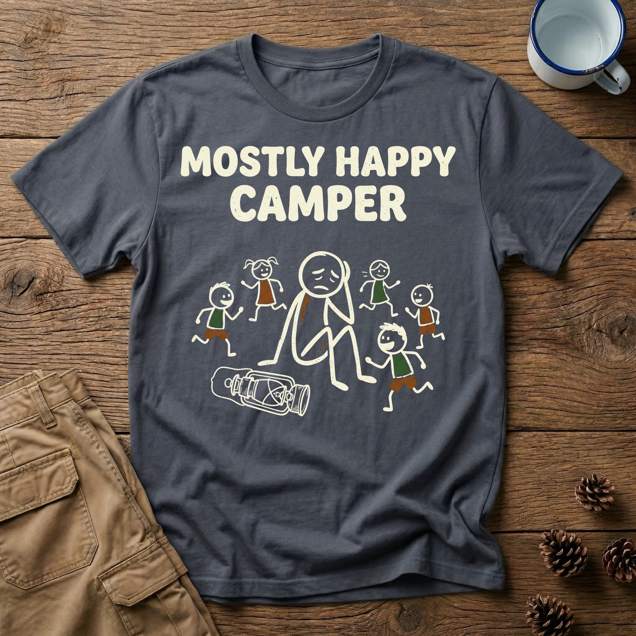 Mostly Happy Camper - T-Shirt