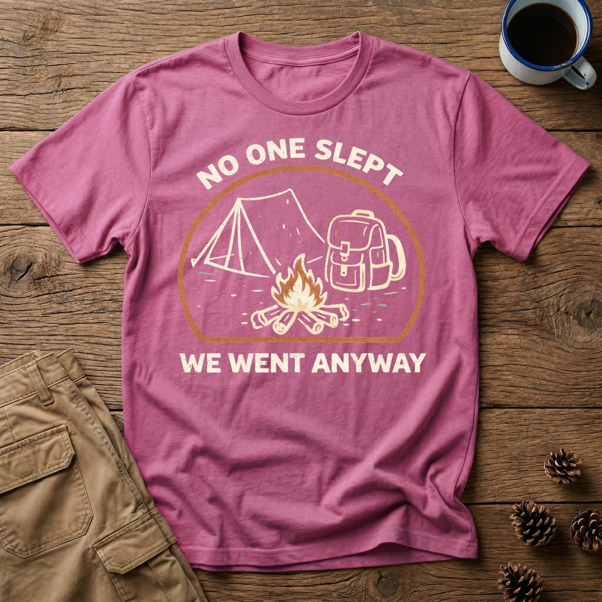 No One Slept Campfire T-Shirt