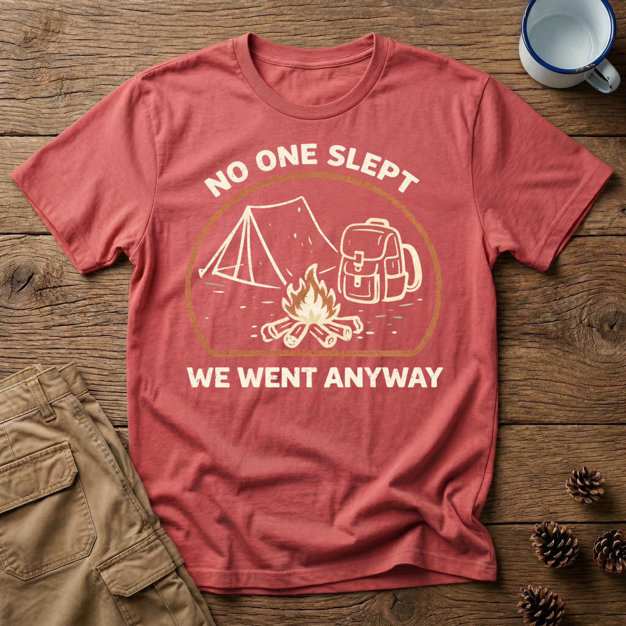 No One Slept Campfire T-Shirt