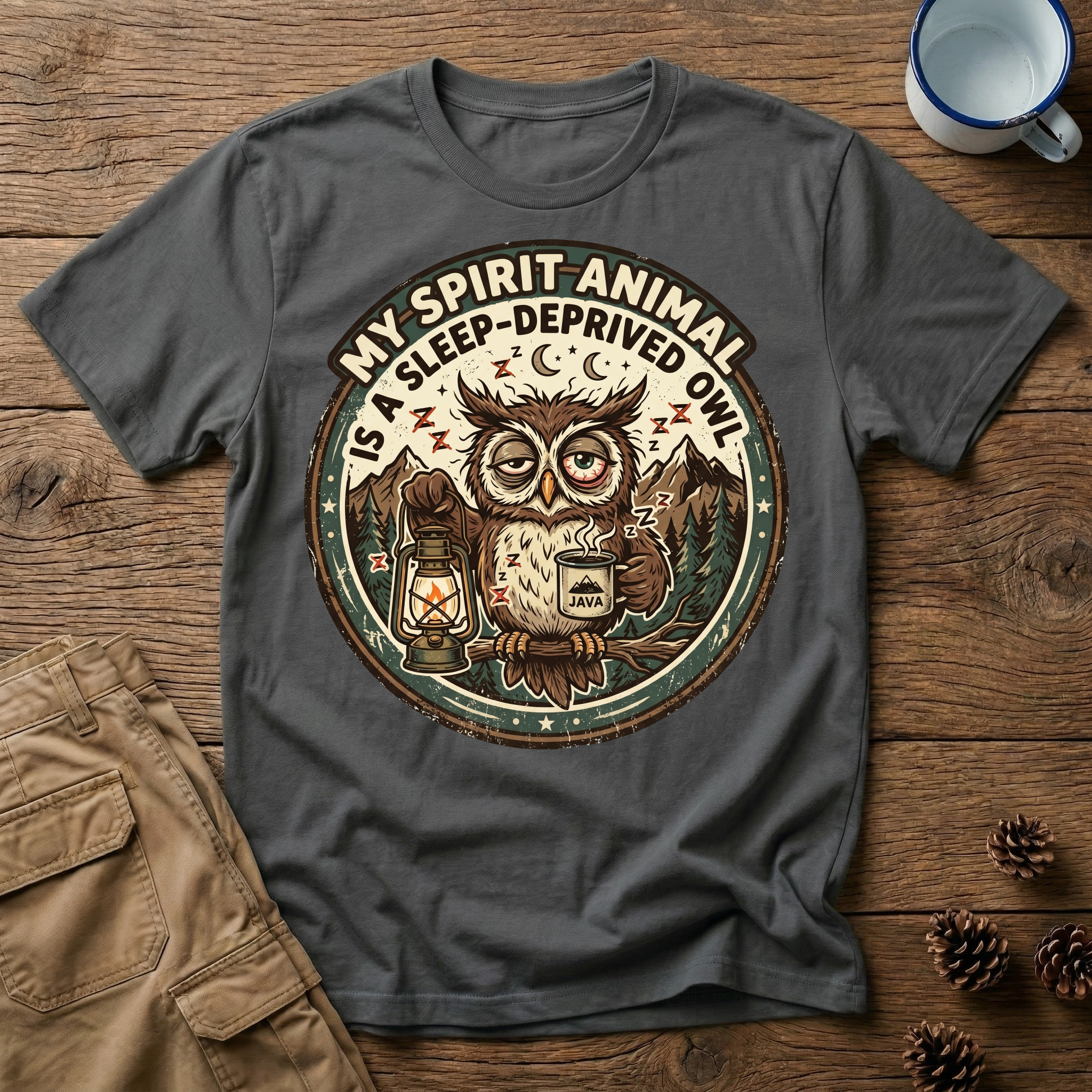 Sleep Deprived Owl - T-Shirt