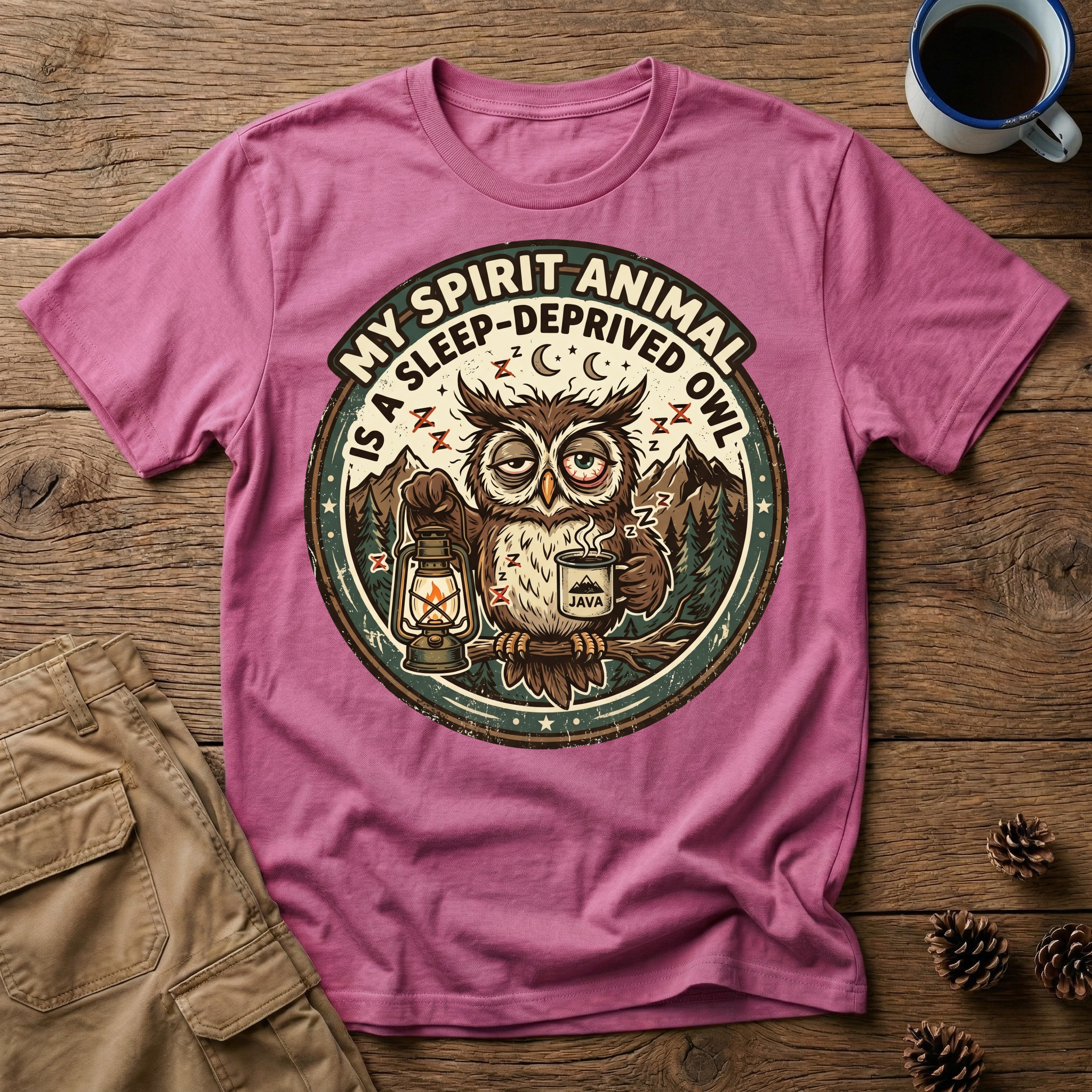 Sleep Deprived Owl - T-Shirt