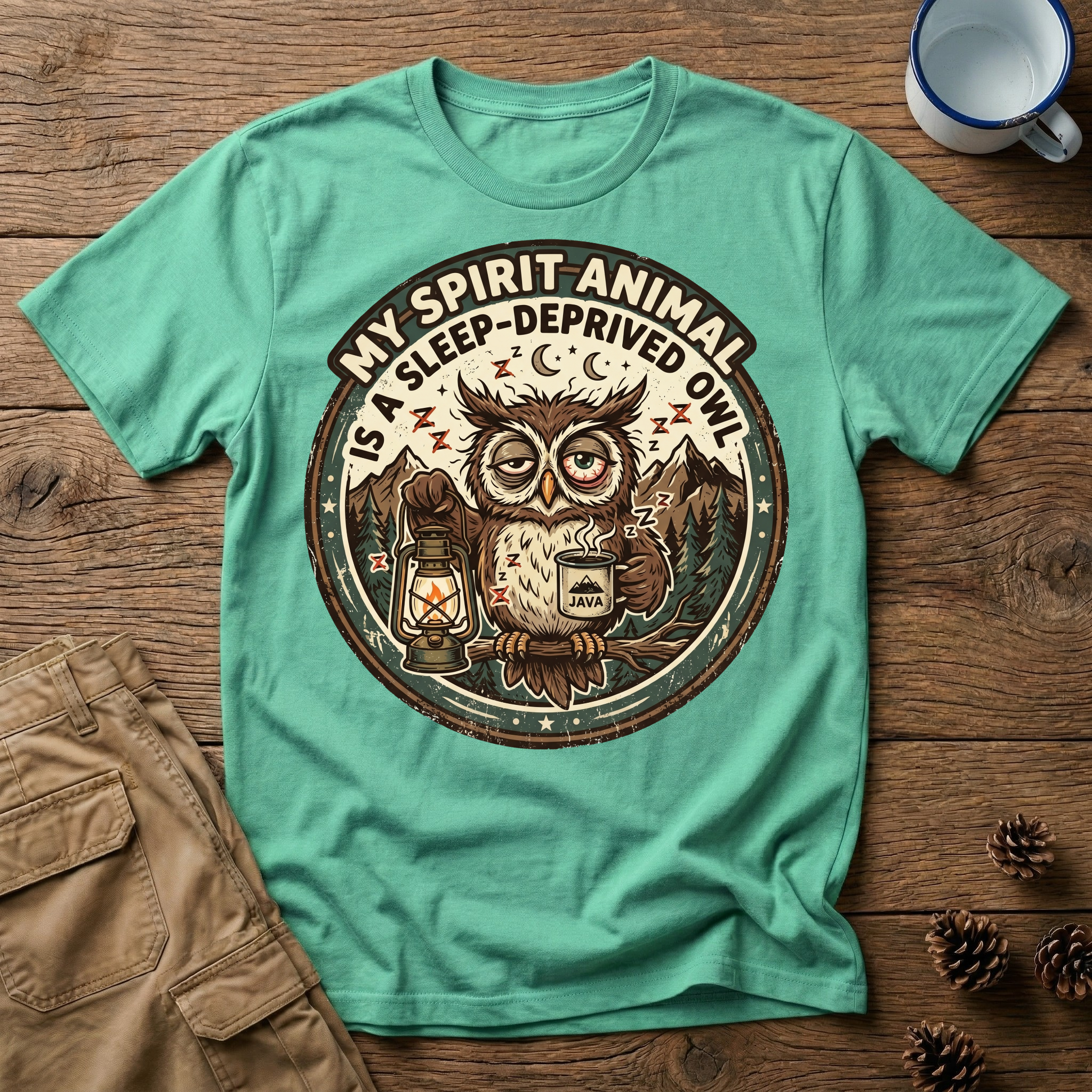 Sleep Deprived Owl - T-Shirt