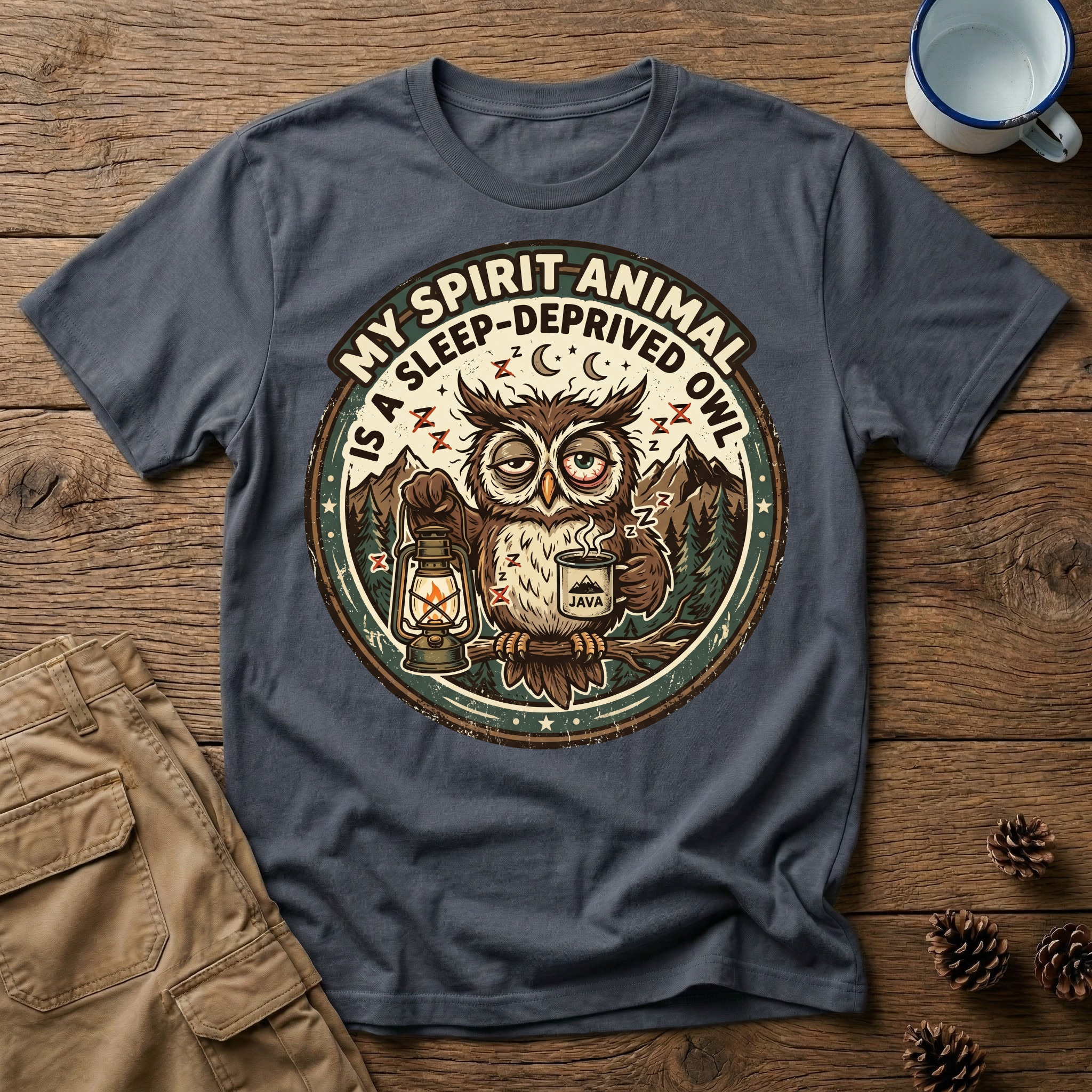 Sleep Deprived Owl - T-Shirt