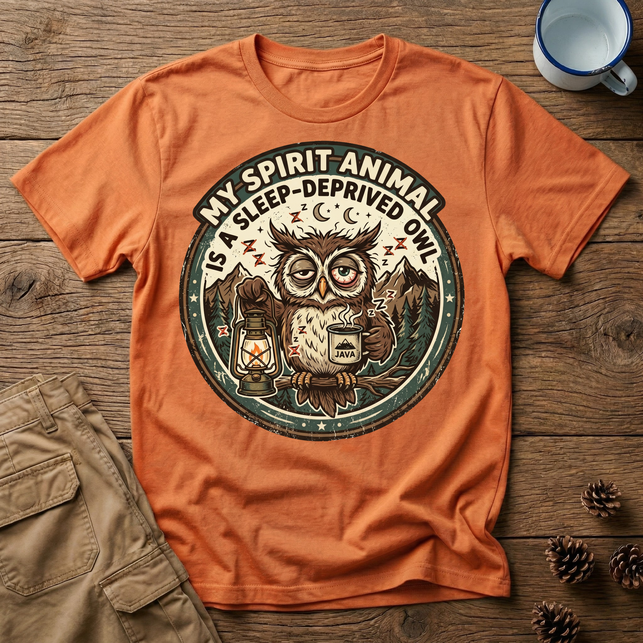 Sleep Deprived Owl - T-Shirt