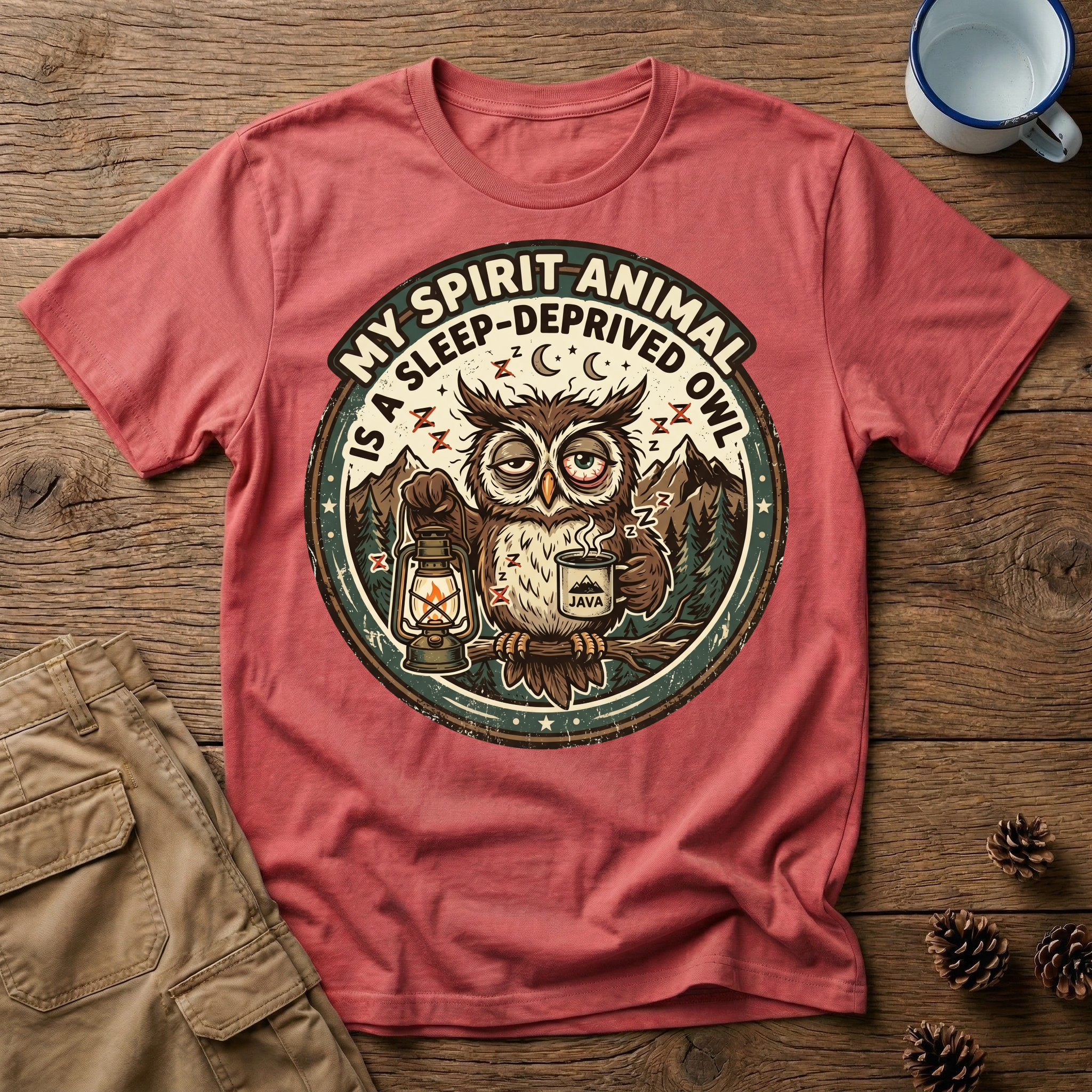 Sleep Deprived Owl - T-Shirt