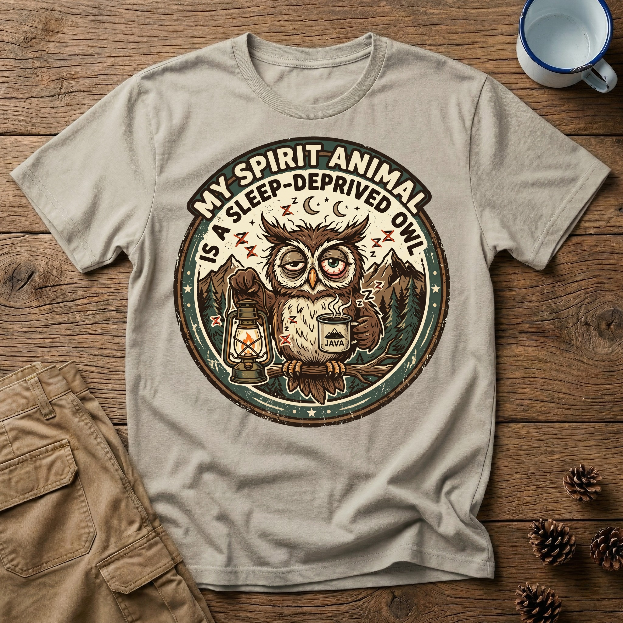 Sleep Deprived Owl - T-Shirt