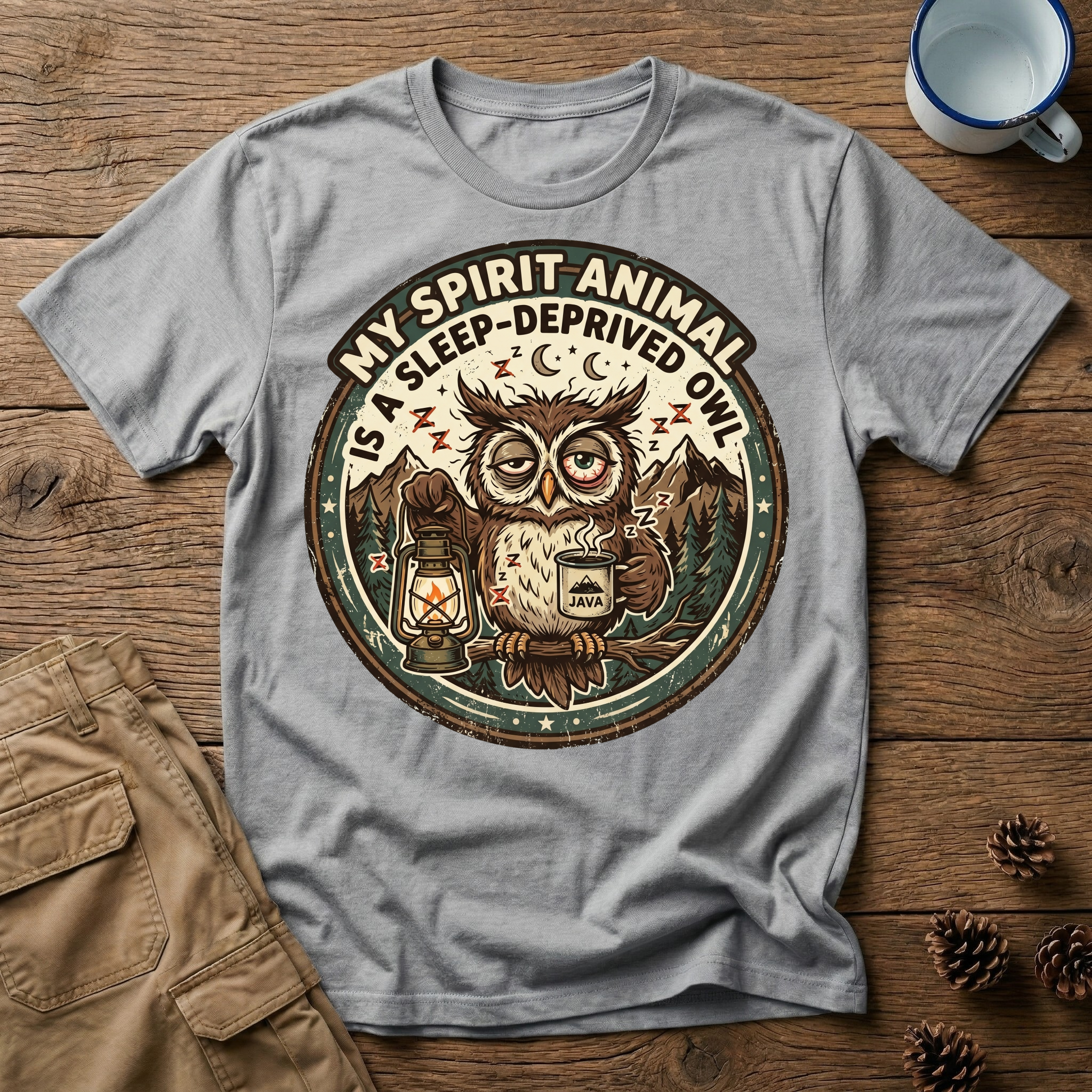 Sleep Deprived Owl - T-Shirt