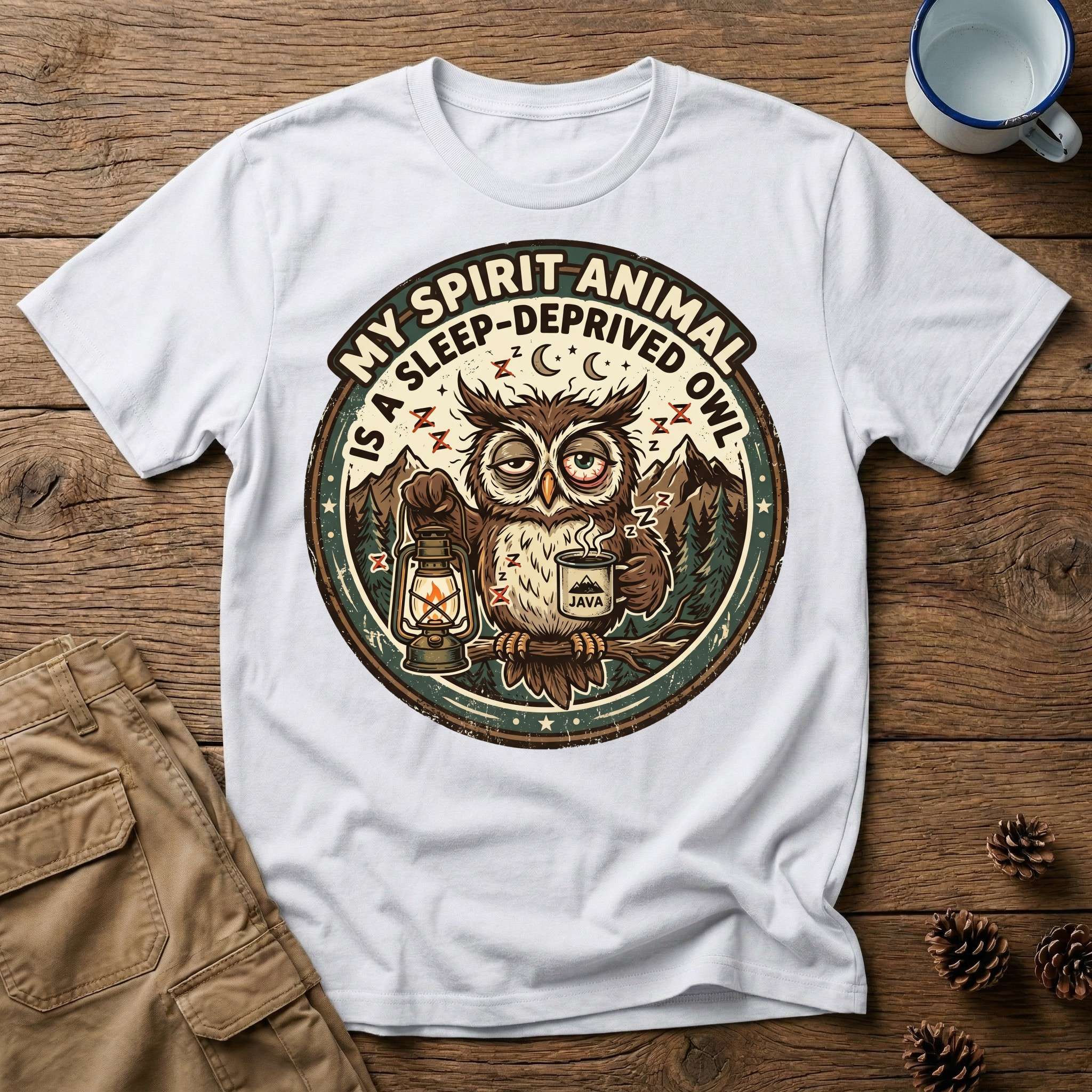 Sleep Deprived Owl - T-Shirt