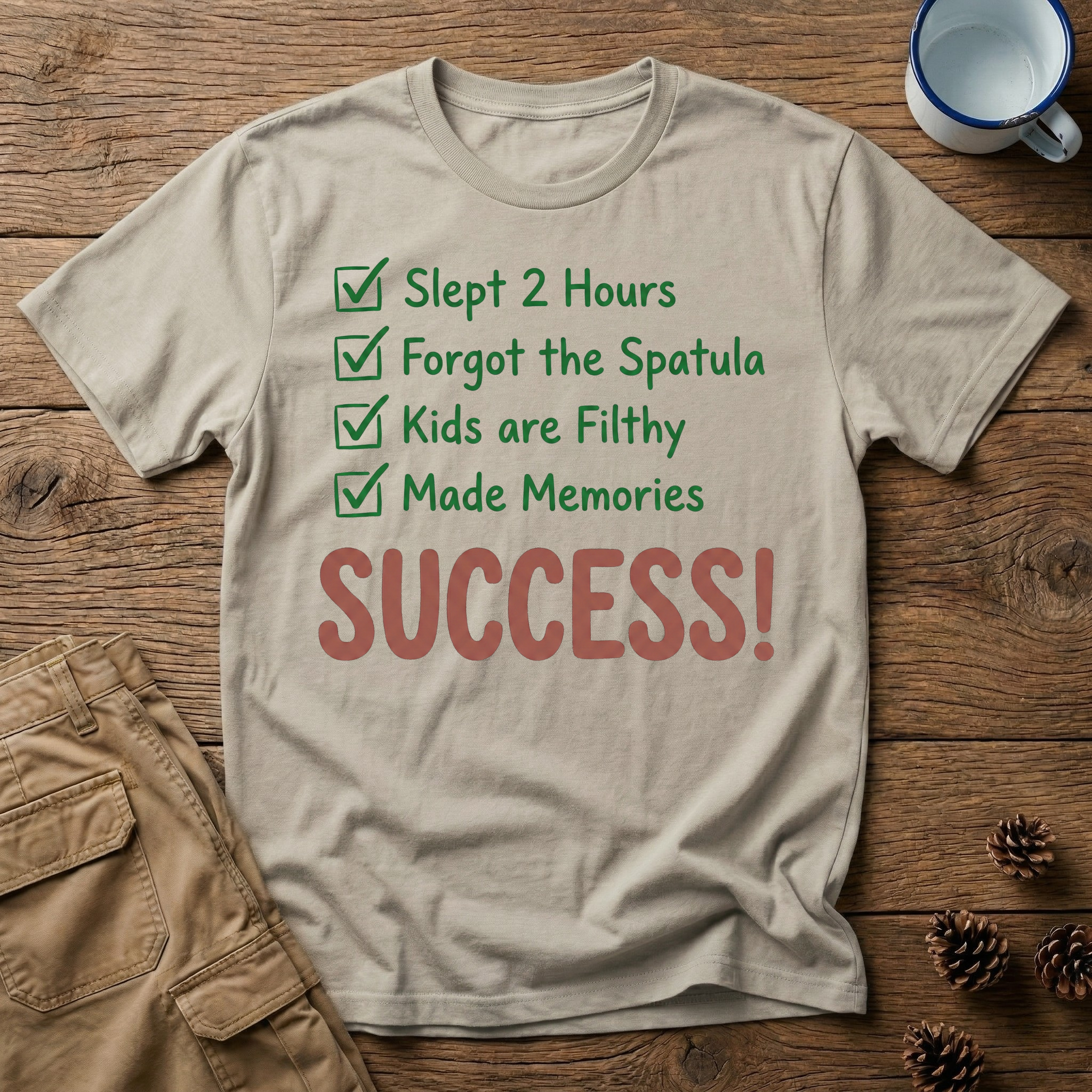 Slept 2 Hours Checklist T-Shirt