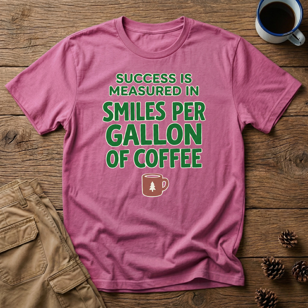 Smiles Per Gallon of Coffee T-Shirt