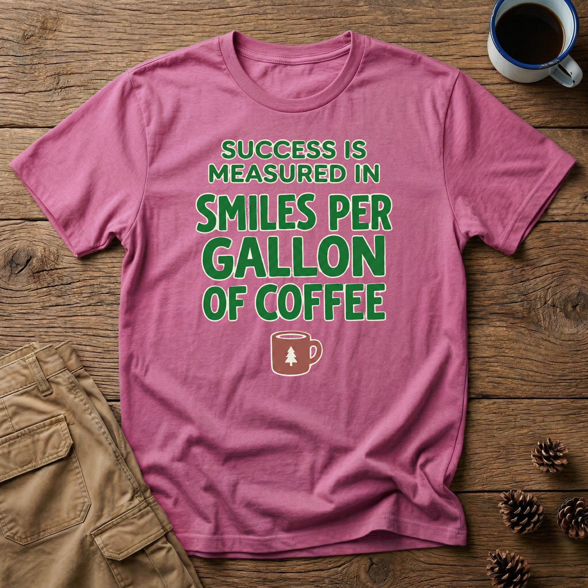 Smiles Per Gallon of Coffee T-Shirt