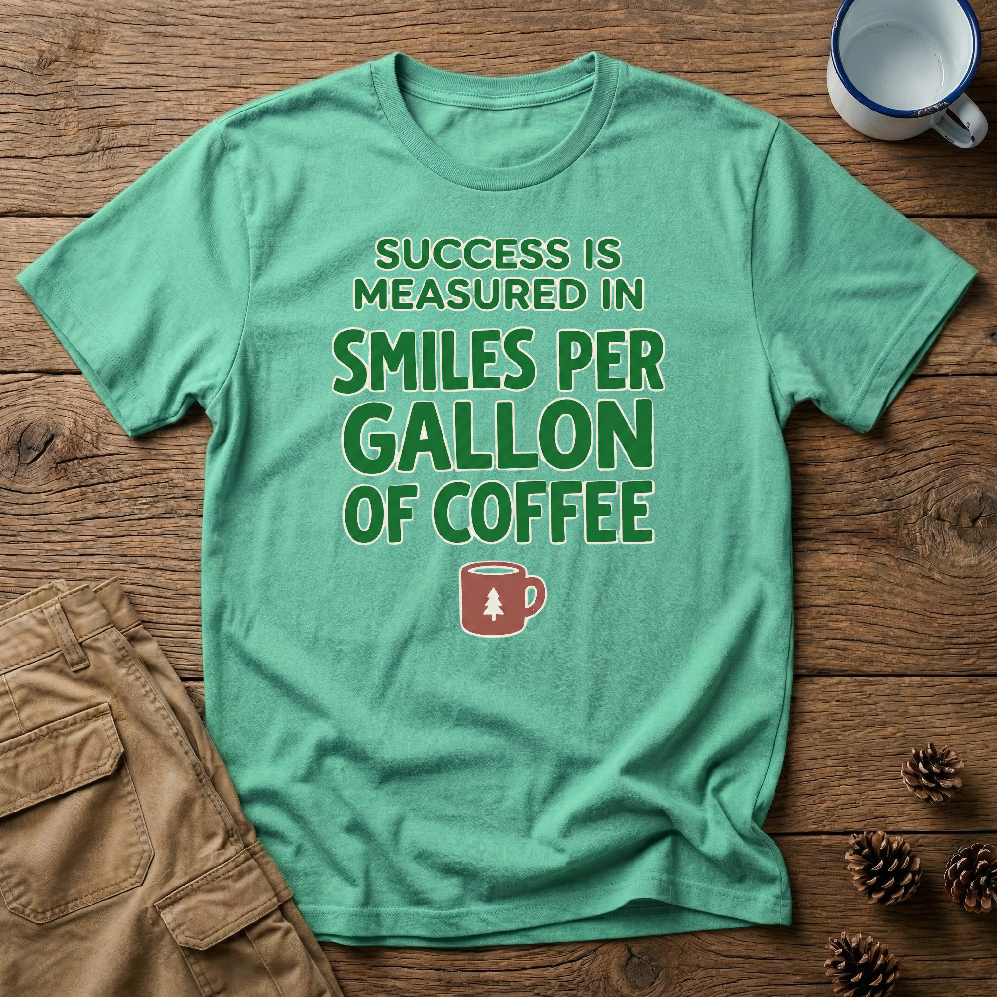 Smiles Per Gallon of Coffee T-Shirt