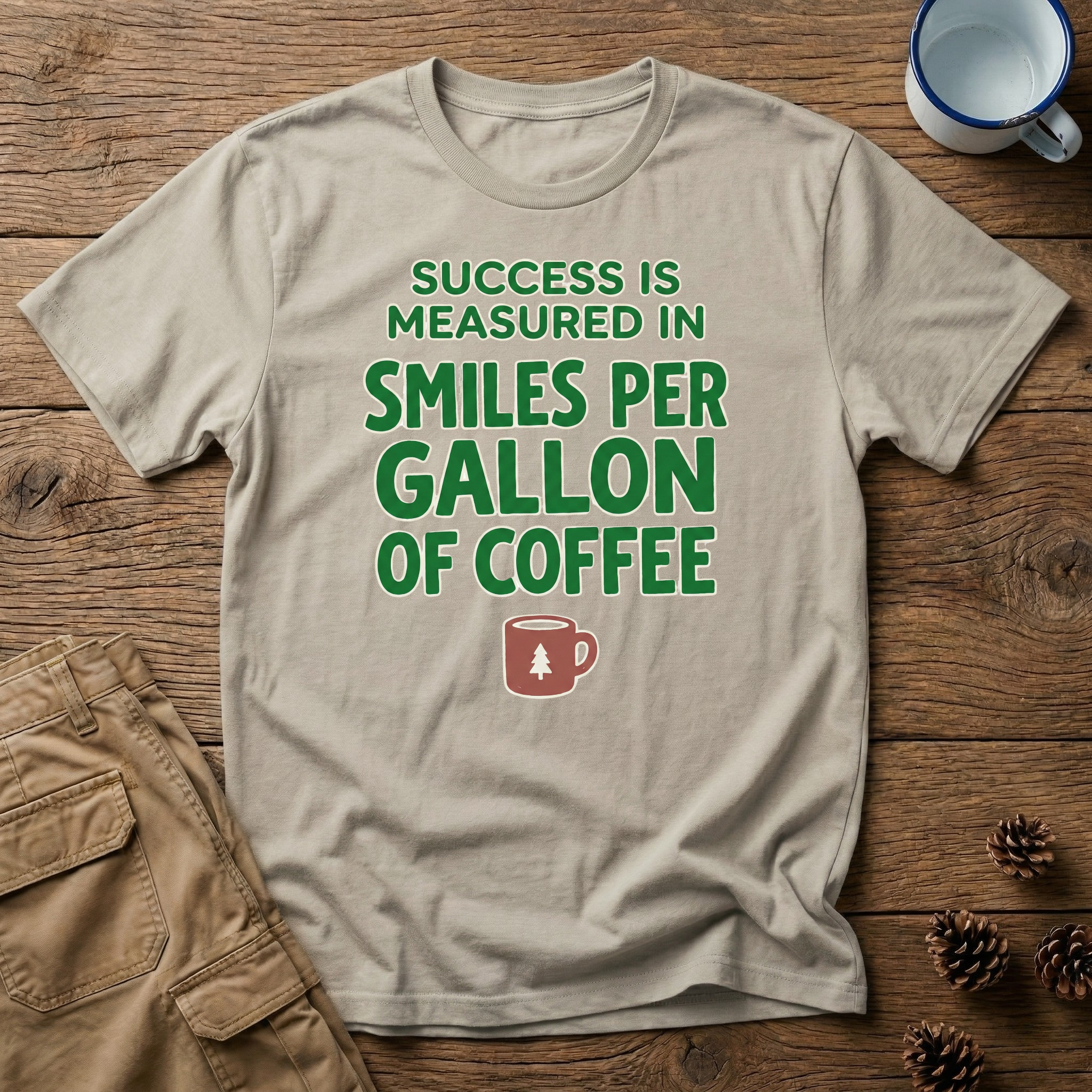 Smiles Per Gallon of Coffee T-Shirt