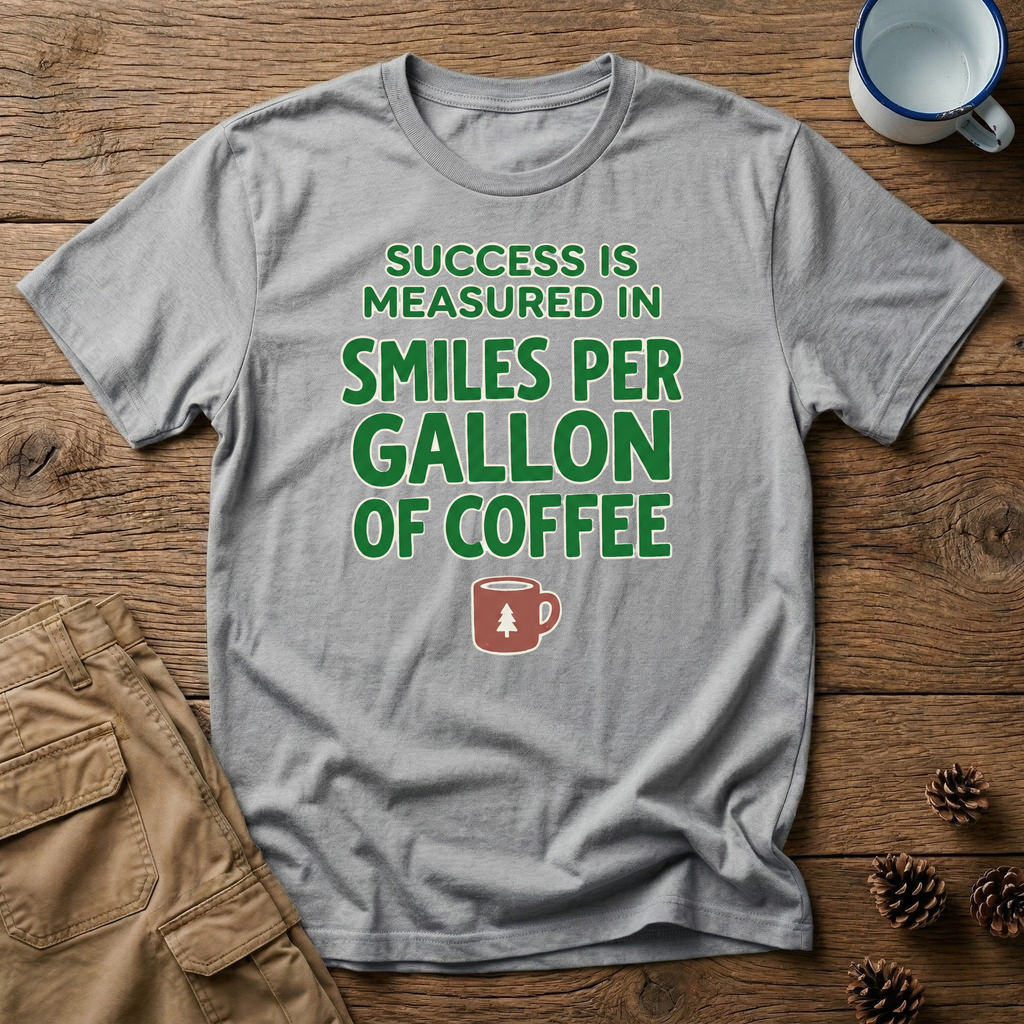 Smiles Per Gallon of Coffee T-Shirt