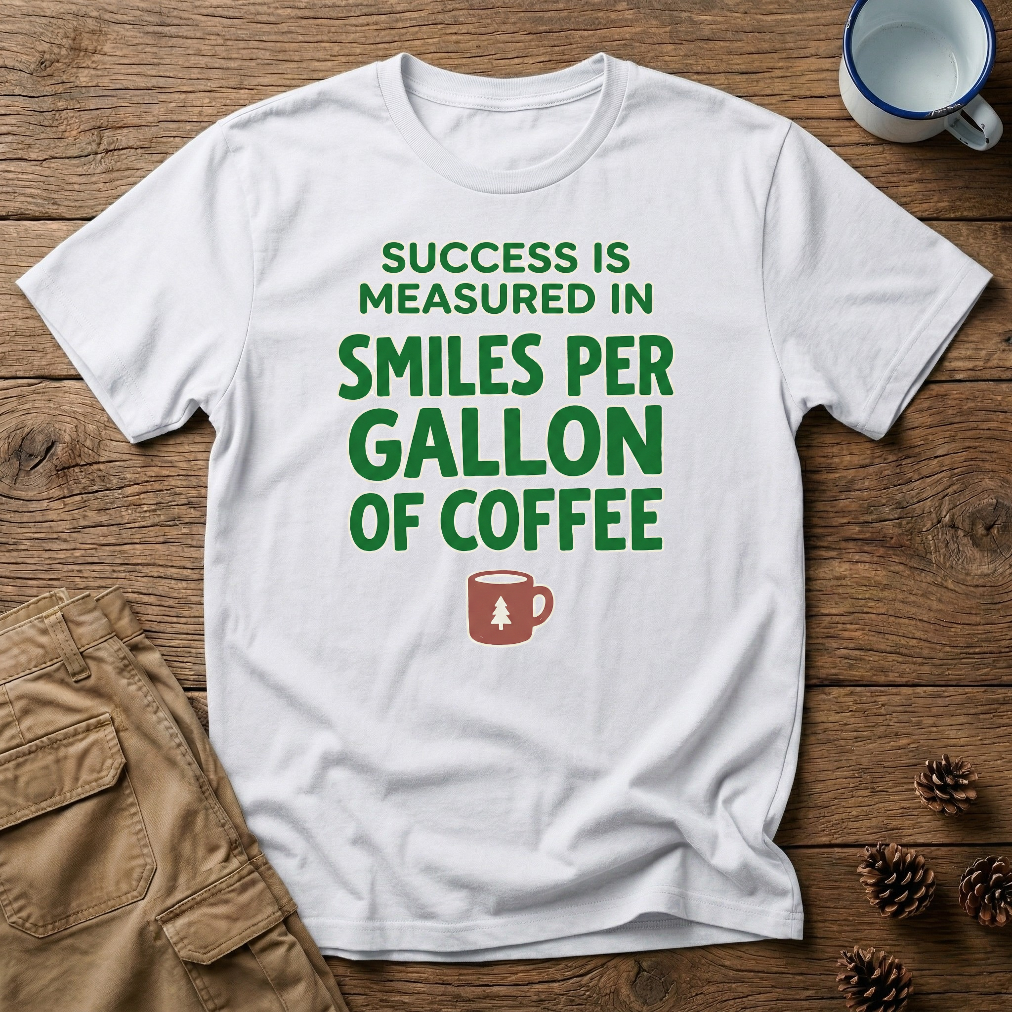 Smiles Per Gallon of Coffee T-Shirt