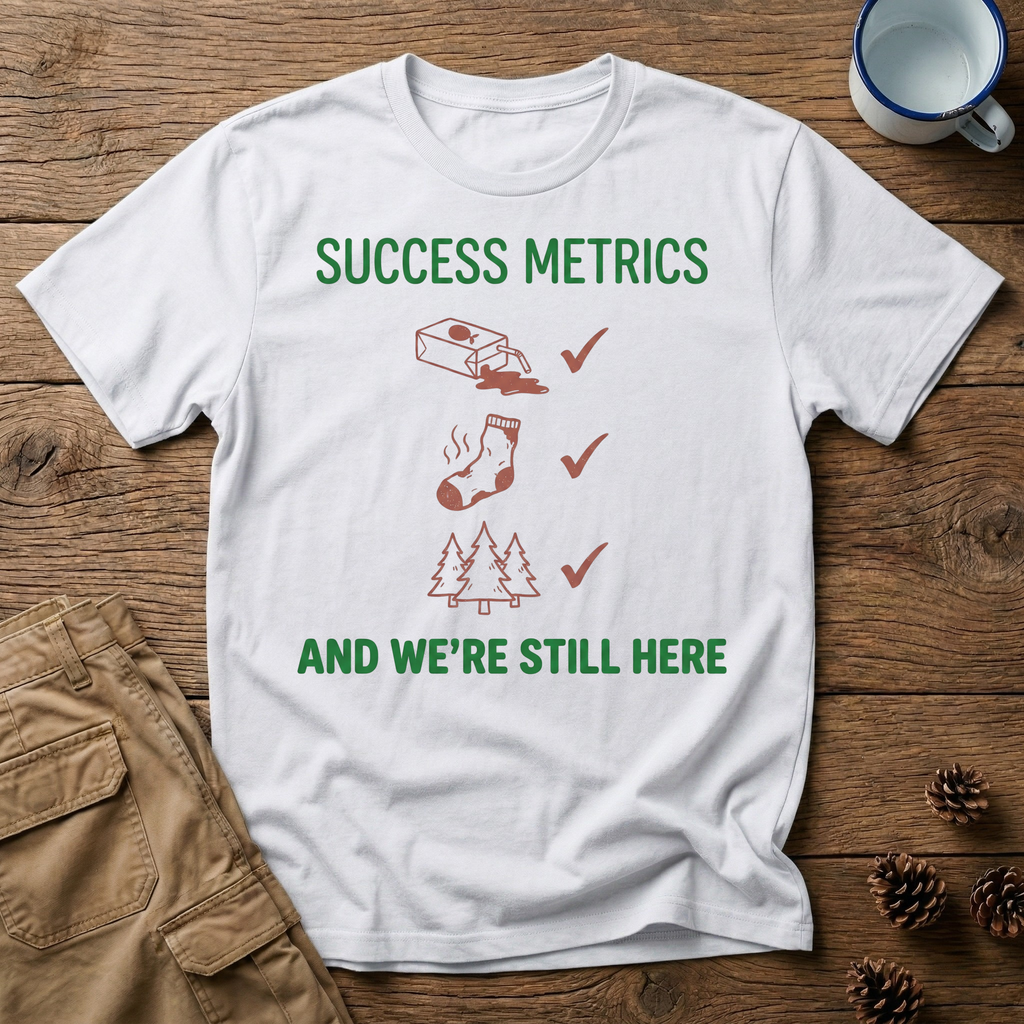 Success Metrics and We're Still Here T-Shirt