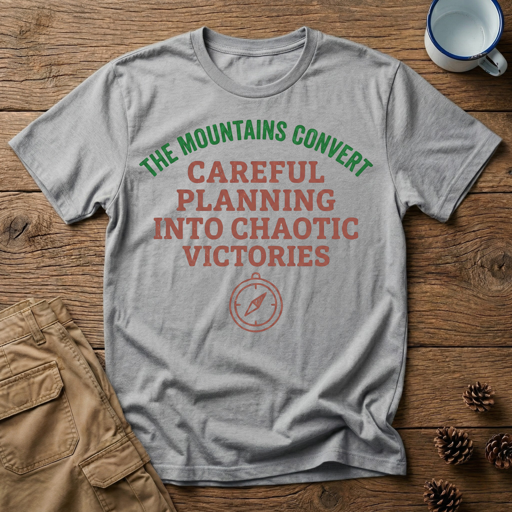 The Mountains Convert Careful Planning Into Chaotic Victories T-Shirt